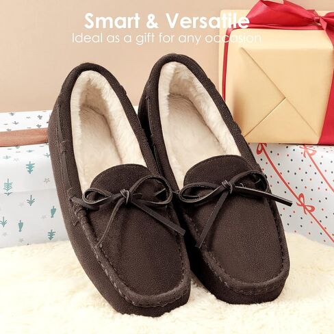 DREAM PAIRS شبشب منزل نسائي داخلي وخارجي بدون كعب غامض رقيق فروي بدون كعب جلد سويدي أحذية دافئة in Kuwait