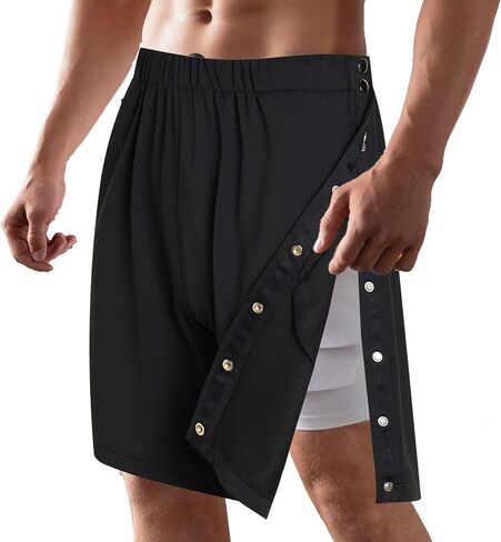 Guliorts Unisex Tear Away Shorts Breakaway Athletic Shorts Post Hip Knee Surgery Recovery Shorts with Pockets for Men & Women in Kuwait