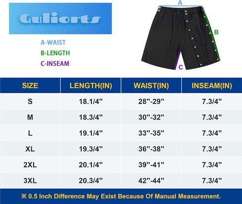 Guliorts Unisex Tear Away Shorts Breakaway Athletic Shorts Post Hip Knee Surgery Recovery Shorts with Pockets for Men & Women in Kuwait