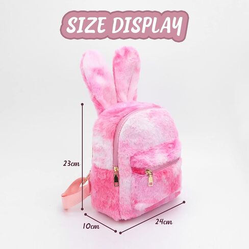 Lanpet Cute Bunny Backpacks for Women Rabbit Ears Backpack Fluffy Shoulder Bag Satchel in Saudi Arabia