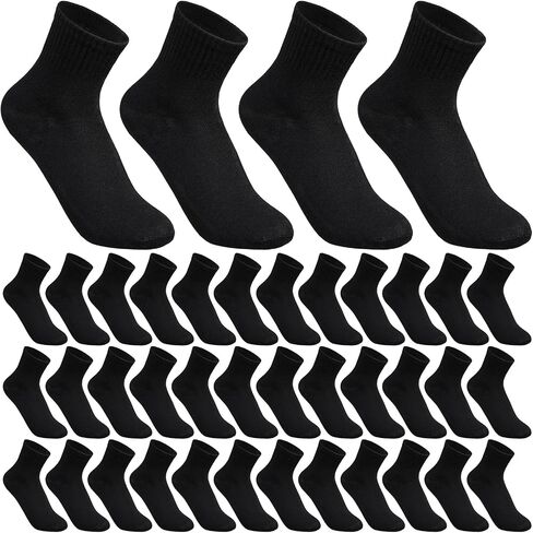 Tarpop 48 Pairs Men Quarter Ankle Socks Athletic Socks Moisture Wicking Bulk Crew Casual Sports in Kuwait