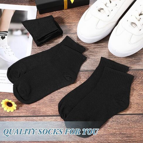 Tarpop 48 Pairs Men Quarter Ankle Socks Athletic Socks Moisture Wicking Bulk Crew Casual Sports in Kuwait