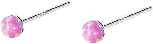 2mm Opal Stud Earrings Sterling Silver 925 Colorful Stone Tiny Ball Cartilage Earrings Tragus Studs Piercing Barbell Mini Small Earrings Dainty Jewelry Gifts for Women Girls Sensitive Ears in Kuwait
