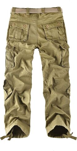 بنطال Leward رجالي من القطن البري كاجوال بنمط عسكري مموه للعمل القتالي للمشي لمسافات طويلة مع 8 جيوب in Kuwait