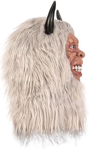Tibetan Original Design The Unique Snowman Yeti Mask - Festivals, Costume Parties and Cosplay Decor for Adult White in Saudi Arabia