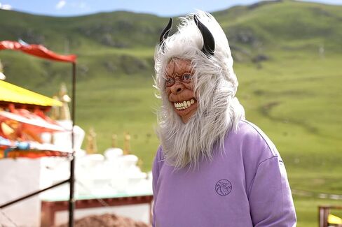 Tibetan Original Design The Unique Snowman Yeti Mask - Festivals, Costume Parties and Cosplay Decor for Adult White in Saudi Arabia