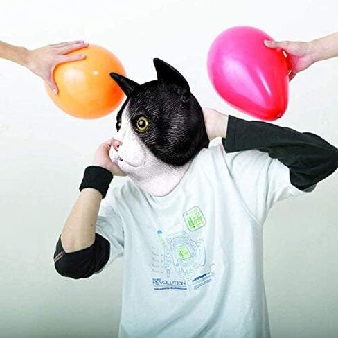 Bstask Cute Cat Mask, Novelty Adult Latex Animal Full Head Mask for Halloween Costume Cosplay Festival Party Props in Kuwait