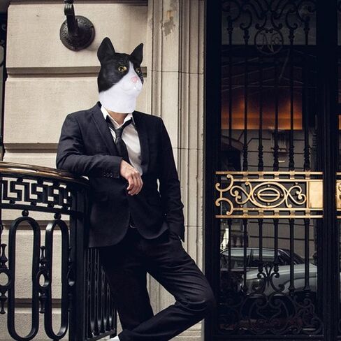 Bstask Cute Cat Mask, Novelty Adult Latex Animal Full Head Mask for Halloween Costume Cosplay Festival Party Props in Kuwait