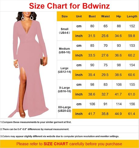 Women's Sexy Long Sleeve Wrap V Neck Bodycon Cocktail Party Maxi Dress in Kuwait