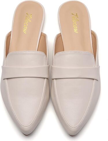 Tilocow Slip On Mules for Women Open Back Closed Pointed Toe Flats Womens Business Work Shoes Flavor Slides in Kuwait