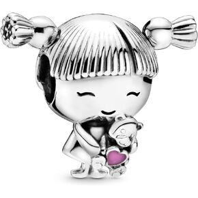 Pandora Little Girl Charm - Compatible Moments Bracelets - Jewelry for Women - Gift for Women in Your Life - Made with Sterling Silver & Enamel, With Gift Box in Saudi Arabia
