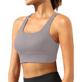 حمالة صدر رياضية مبطنة من Pinup Fashion Strappy Longline حمالات صدر رياضية للنساء متقاطعة من الخلف للتمرين واليوجا