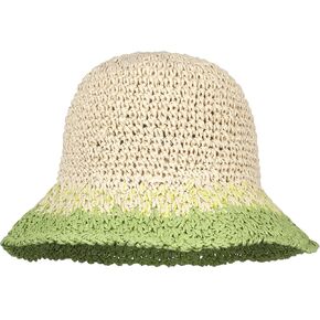 Sun Kea Fashion Rainbow Straw Sun Hats All Hand Crochet Bucket Visor Packable Floppy Summer Hat for Beach Travel