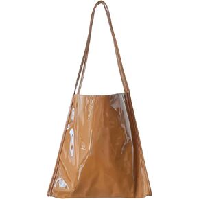 Ulisty Women Patent Leather Bag Soft Tote Bag Casual Shoulder Bag Fashion Handbag