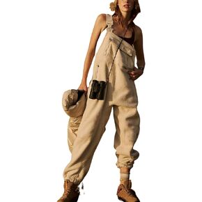 سيك مي افرهول من الصوف للنساء من قطعة واحدة باشرطة بحمالات قابلة للتعديل للتدفئة في الشتاء، سروال تزلج زغبي in Kuwait