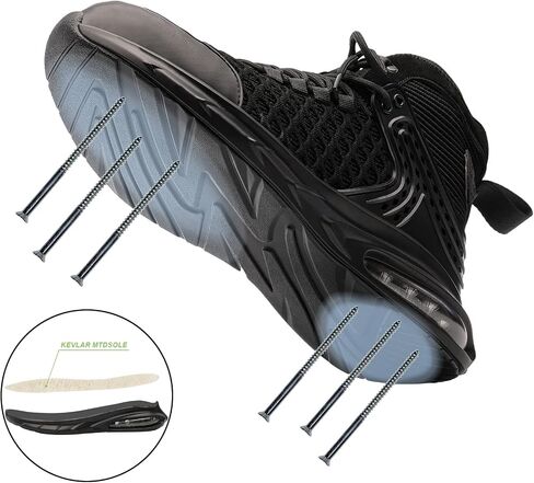 DRKA Steel Toe Shoes for Men,Lightweight Breathable Air Cushion Sneaker,Mens Indestructible Shoes,Slip Resistant Comfortable Safety Work Shoes Industrial Construction Footwear in Saudi Arabia