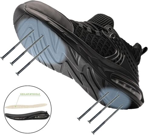 DRKA Steel Toe Shoes for Men,Lightweight Breathable Air Cushion Sneaker,Mens Indestructible Shoes,Slip Resistant Comfortable Safety Work Shoes Industrial Construction Footwear in Saudi Arabia