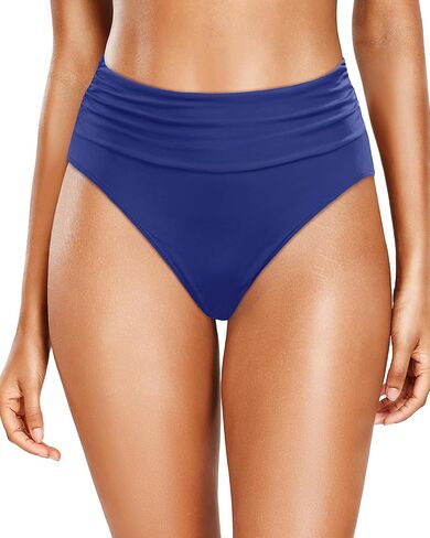 Holipick Women High Waisted Bikini Bottoms Tummy Control Swimsuit Bottoms Ruched Bathing Suit Swim Bottom High Cut in Saudi Arabia