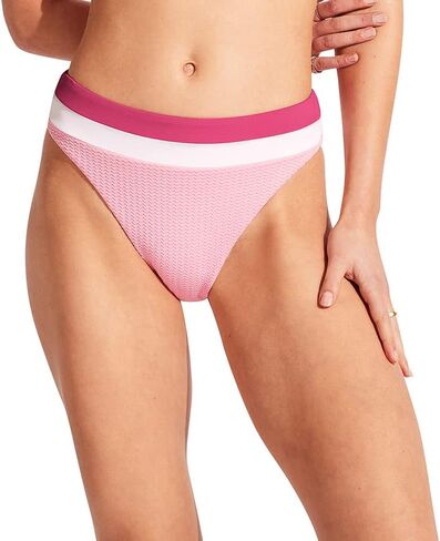 Seafolly Women's Standard Rise High Cut Bikini Bottom Swimsuit in Saudi Arabia