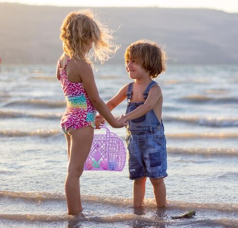 Quaocens 8 Pcs Jelly Purse Jelly Bags,Plastic Jelly Basket Purse Bags Beach Bag,Reusable Jelly Purse Tote Bag Pack for Kid Women（Purple） in Kuwait