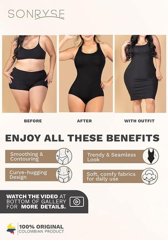 Sonryse Seamless Bodysuit for Women Tummy Control Shapewear Sculpting Body Shaper Tank Top in Kuwait