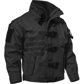BORBOON Men's Jacket Waterproof Tactical Jacket with Multi-Pocket Windbreaker Jacket for Men Hunting Clothes