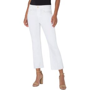 Liverpool Gia Glider Crop Flare in Bright White in Saudi Arabia