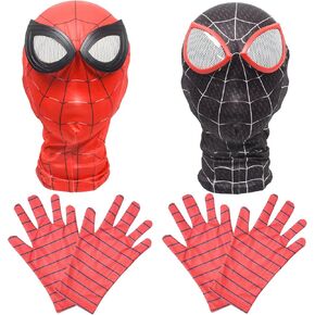 VIEKIER Super Hero Mask Fancy Dress Mask Spider Mask Hero Party Mask Cartoon Launcher Gloves Children Masks Dress Up Spider Cosplay Mask for Kid and Adult in Kuwait