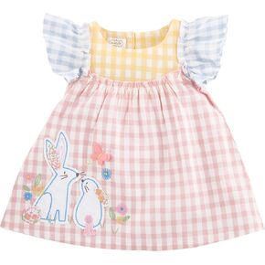 فستان Mud Pie Girls Bunny Gingham، وردي، 5T in Kuwait