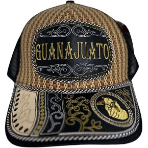 Straw Design Rodeo Cowboy with Mexican State Trucker Mesh Baseball Cap Gorra Artesanal con Bordado del Estado in Saudi Arabia