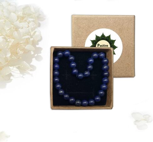 سوار من الكريستال الطبيعي شبه الكريمة من Positivelady مرن 16.5 17.78 سم مع 925 من الفضة الإسترليني دلايات على شكل ملاك هدية للنساء والفتيات in Kuwait