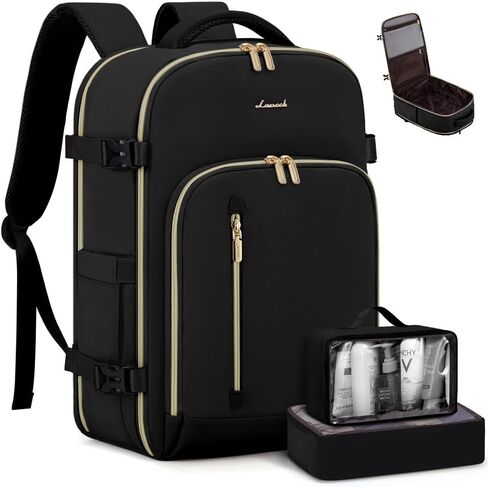 LOVEVOOK Carry on Backpack, Travel Backpack for Women Flight Approved, Large Waterproof Personal Item Travel Bag with 3 Packing Cubes, Luggage Daypack Weekender Overnight Backpack in Saudi Arabia
