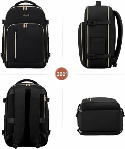 LOVEVOOK Carry on Backpack, Travel Backpack for Women Flight Approved, Large Waterproof Personal Item Travel Bag with 3 Packing Cubes, Luggage Daypack Weekender Overnight Backpack in Saudi Arabia