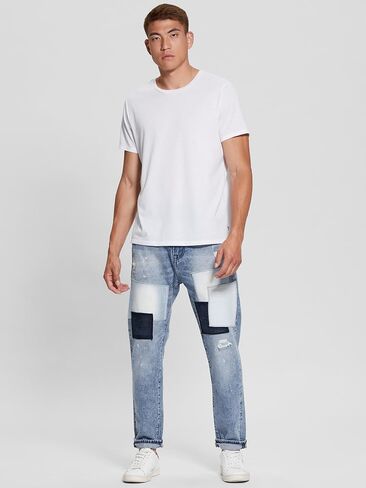 GUESS Men's Eco Relaxed Tapered Cropped Jeans in Saudi Arabia