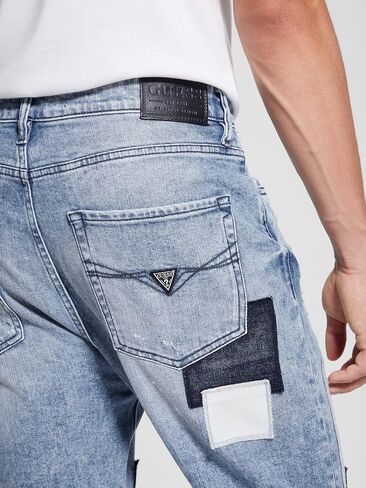 GUESS Men's Eco Relaxed Tapered Cropped Jeans in Saudi Arabia