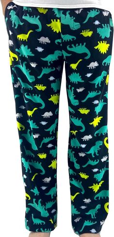 ROCK ATOLL Men's Soft Warm Fleece Animal Novelty Print Pajama Bottom Pants in Kuwait