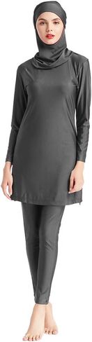 FYMNSI Women Modest Muslim Swimsuit Islamic Full Coverage Swimwear Burkini Swimming Tops Pants Hijab Rash Guard Set S-6XL in Kuwait