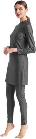 FYMNSI Women Modest Muslim Swimsuit Islamic Full Coverage Swimwear Burkini Swimming Tops Pants Hijab Rash Guard Set S-6XL in Kuwait