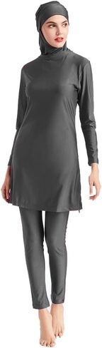 FYMNSI Women Modest Muslim Swimsuit Islamic Full Coverage Swimwear Burkini Swimming Tops Pants Hijab Rash Guard Set S-6XL in Kuwait
