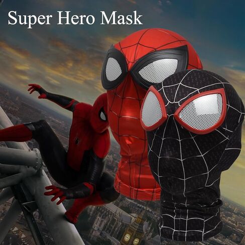 VIEKIER Super Hero Mask Fancy Dress Mask Spider Mask Hero Party Mask Cartoon Launcher Gloves Children Masks Dress Up Spider Cosplay Mask for Kid and Adult in Kuwait
