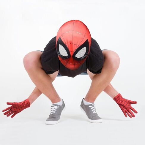 VIEKIER Super Hero Mask Fancy Dress Mask Spider Mask Hero Party Mask Cartoon Launcher Gloves Children Masks Dress Up Spider Cosplay Mask for Kid and Adult in Kuwait