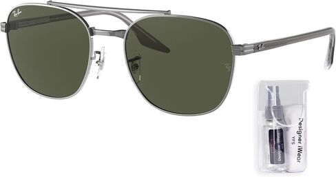 Ray-Ban RB3688 Square Sunglasses for Men for Women + BUNDLE With Designer iWear Complimentary Eyewear Kit in Kuwait