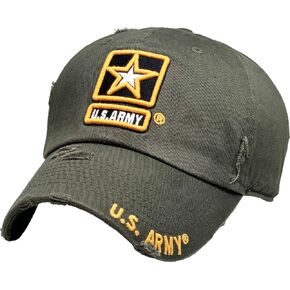 US Army Official Licensed Premium Quality Only Vintage Distressed Hat Veteran Military Star Baseball Cap in Kuwait