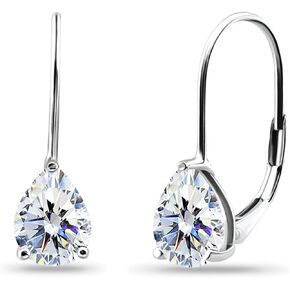 Earrings for Women, Birthstone Earrings, 8x6mm Pear Genuine or Synthetic Gemstone, Leverback Earrings, Teardrop Earrings, Huggie Earrings, Drop Earrings, Dangle Earrings, Silver Earrings or Gold Flash in Saudi Arabia