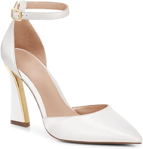 Juliet Holy Womens Pumps Point Closed Toe Heels Buckle Ankle Strap D'Orsay Heeled Sandals in Saudi Arabia