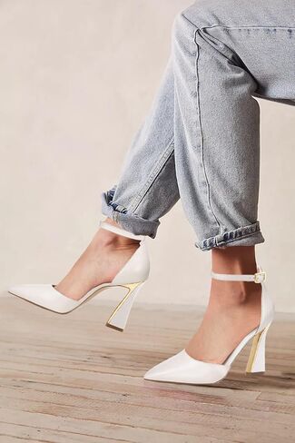 Juliet Holy Womens Pumps Point Closed Toe Heels Buckle Ankle Strap D'Orsay Heeled Sandals in Saudi Arabia