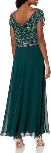 J Kara Women's Beaded Empire Waist Gown Petite in Saudi Arabia