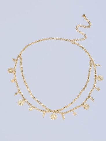 Floerns Women's Metal Waist Chain Belts Star Moon Body Chain for Dress without Underwear in Saudi Arabia