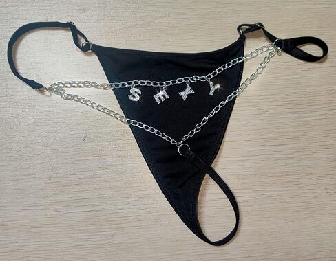 النساء حجر الراين مثير حرف G سلسلة Underpanties كريستال إلكتروني ثونغ سراويل بيكيني قيعان البطن سلسلة الجسم سلسلة مجوهرات (مثير) in Kuwait