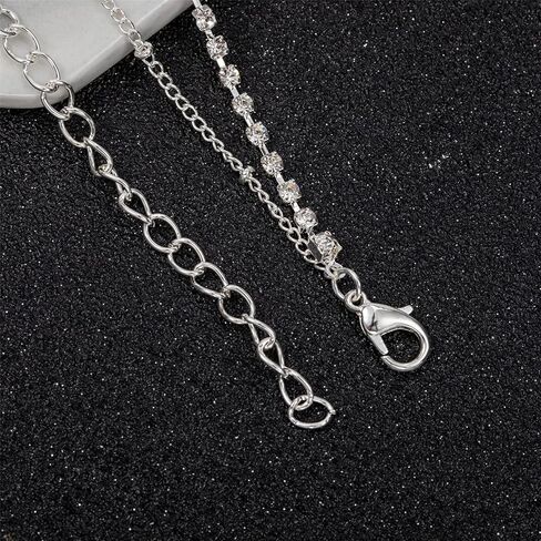 kelistom Gold Anklet for Women Girls, 18K Gold Silver Plated Tennis Beaded Chain Ankle Bracelets for Women Foot Jewelry in Kuwait